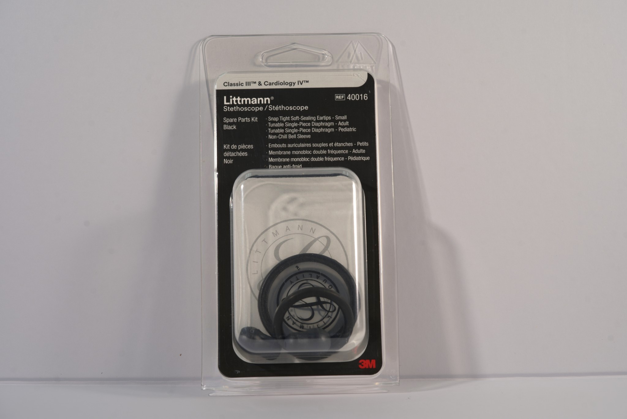 Littmann Stethoscope Assembly Kit, Classic III / Cardiology IV, Black (#40016)